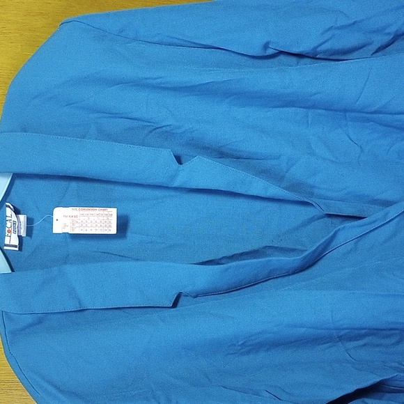 NWT Focal Point, Size 24 Aqua Blazer w/ Pockets, Button in Front - Picture 2 of 5